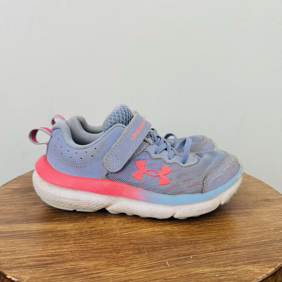 Under Armour Assert 10 AC Girls Purple And Pink Sneakers Size 12 - Picture 5 of 10